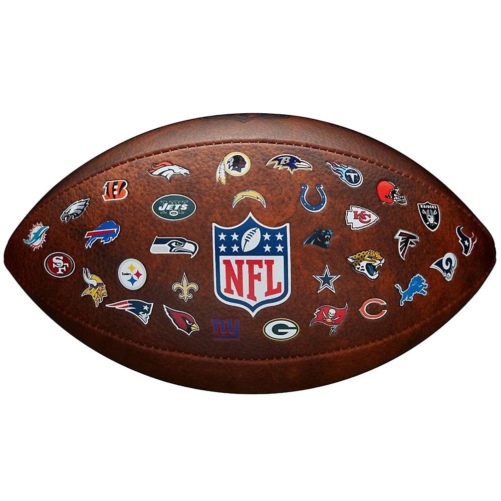 Wilson Nfl JR Throwback FB 32 Team Logo Ball WTF1534XBNFL rugby
