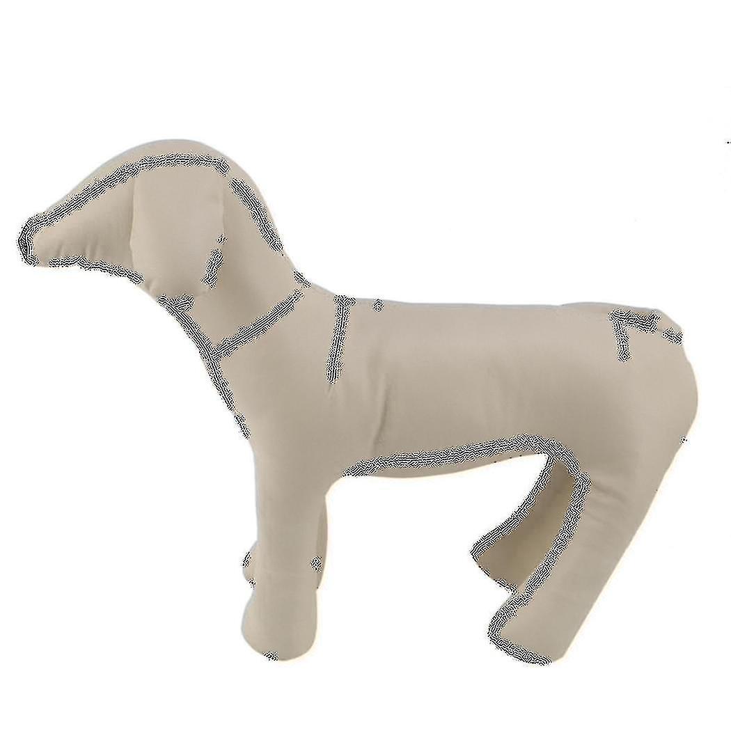 3x Leather Dog Mannequins Standing Position Dog Models Toys Pet Animal Shop Display Mannequin White