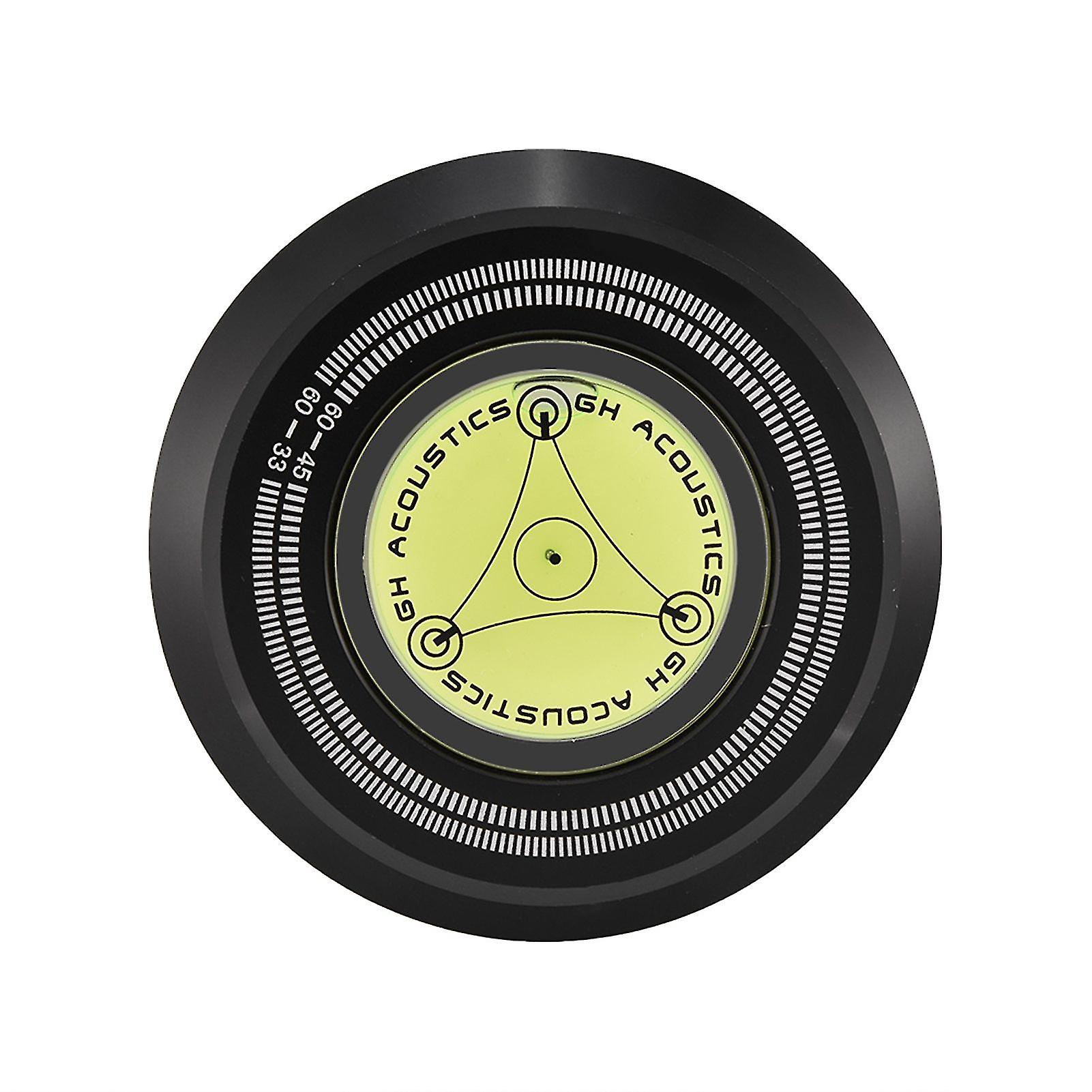 Black 60Hz Turntable Record Stabilizer Clamp with Bubble Level for LP Vinyl Player Anti-Vibration