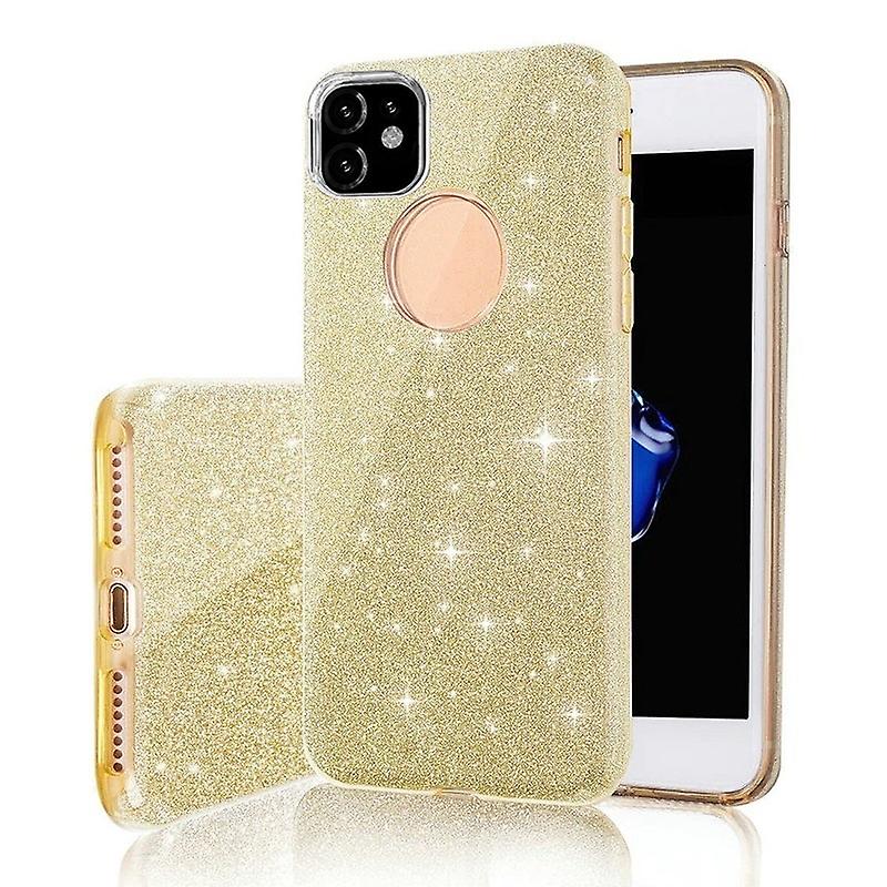 Motorola Moto E20 / E30 / E40 - 3w1 Glitter Elegant Soft Shell Złoty
