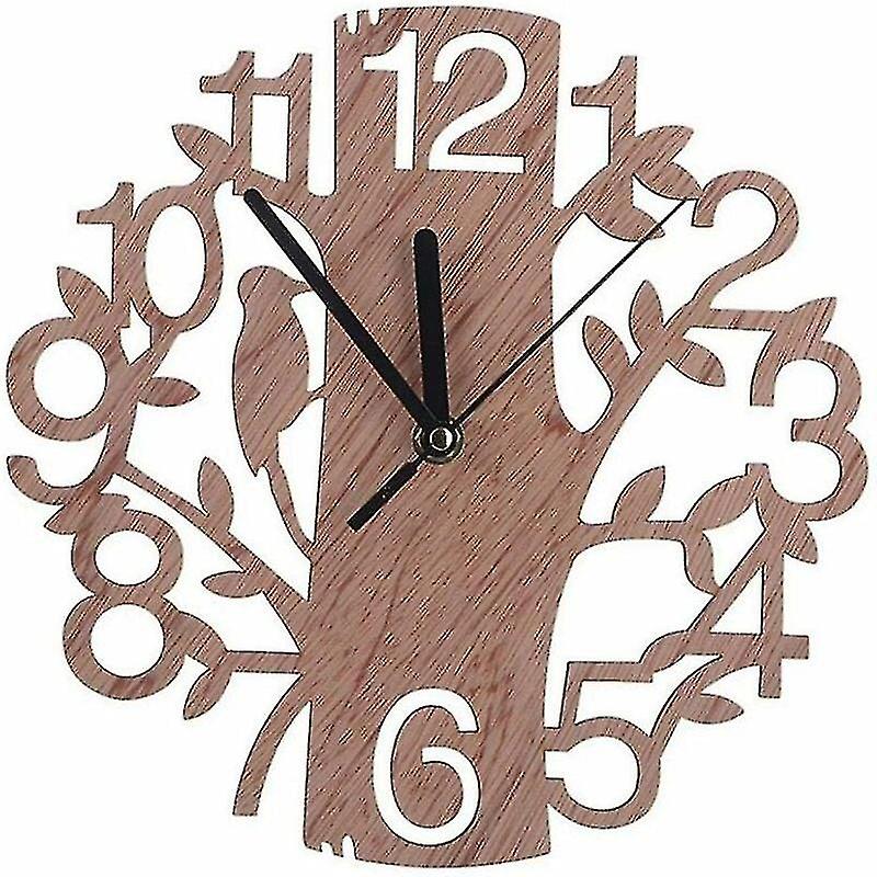 3d Tree And Bird Clock Home Decor