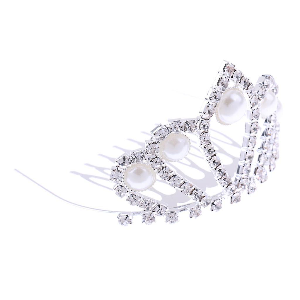 Küçük Mini Taç Taç Kızlar Prenses Saç Tarak Düğün Doğum Günü Parti Taç