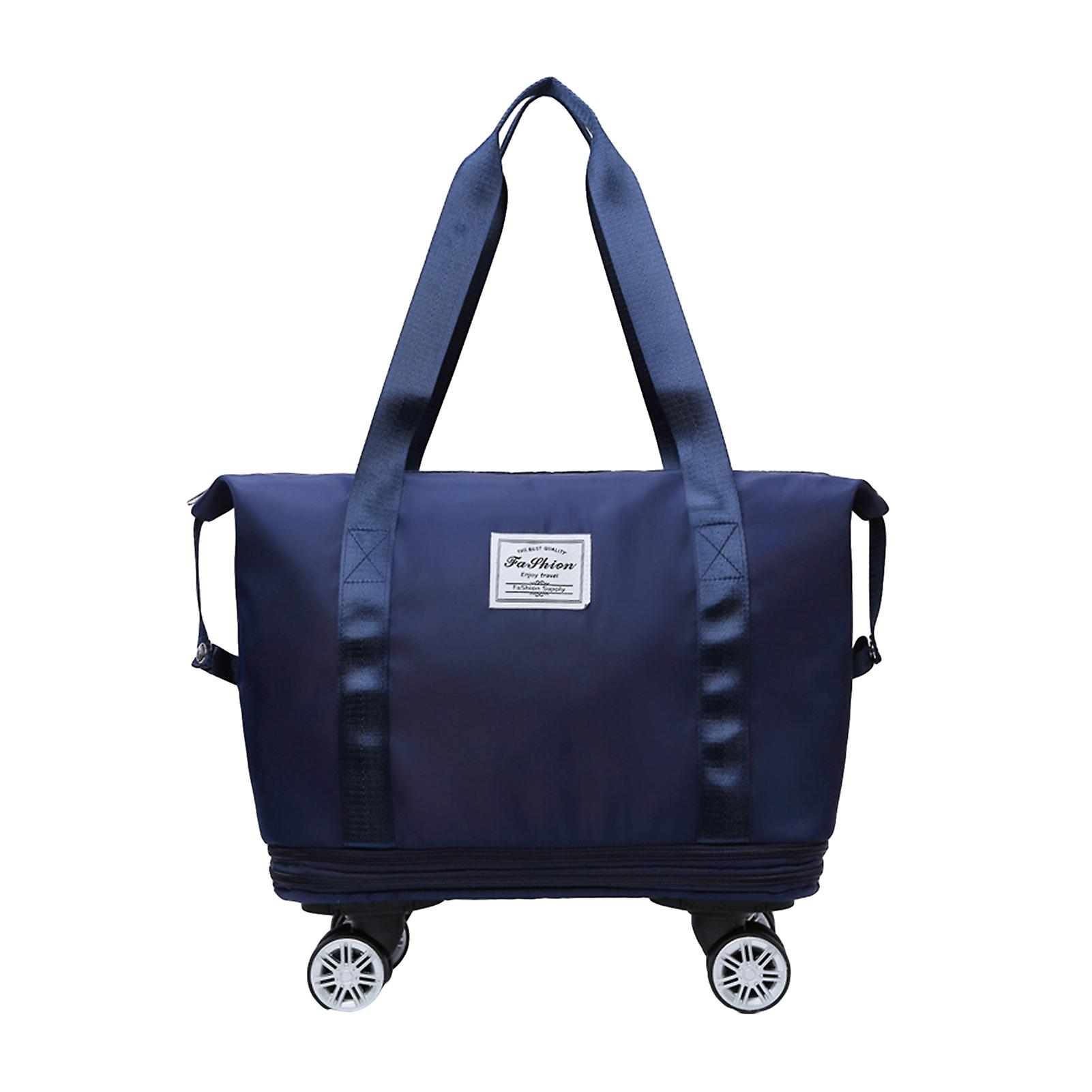 תיק תרמיל נסיעות עם גלגלים נשלפים קיבולת גדולה הפרדה רטובה יבשה עמיד למים בד אוקספורד בחוץ לילה חדר כושר אימון מזוודות מזוודה