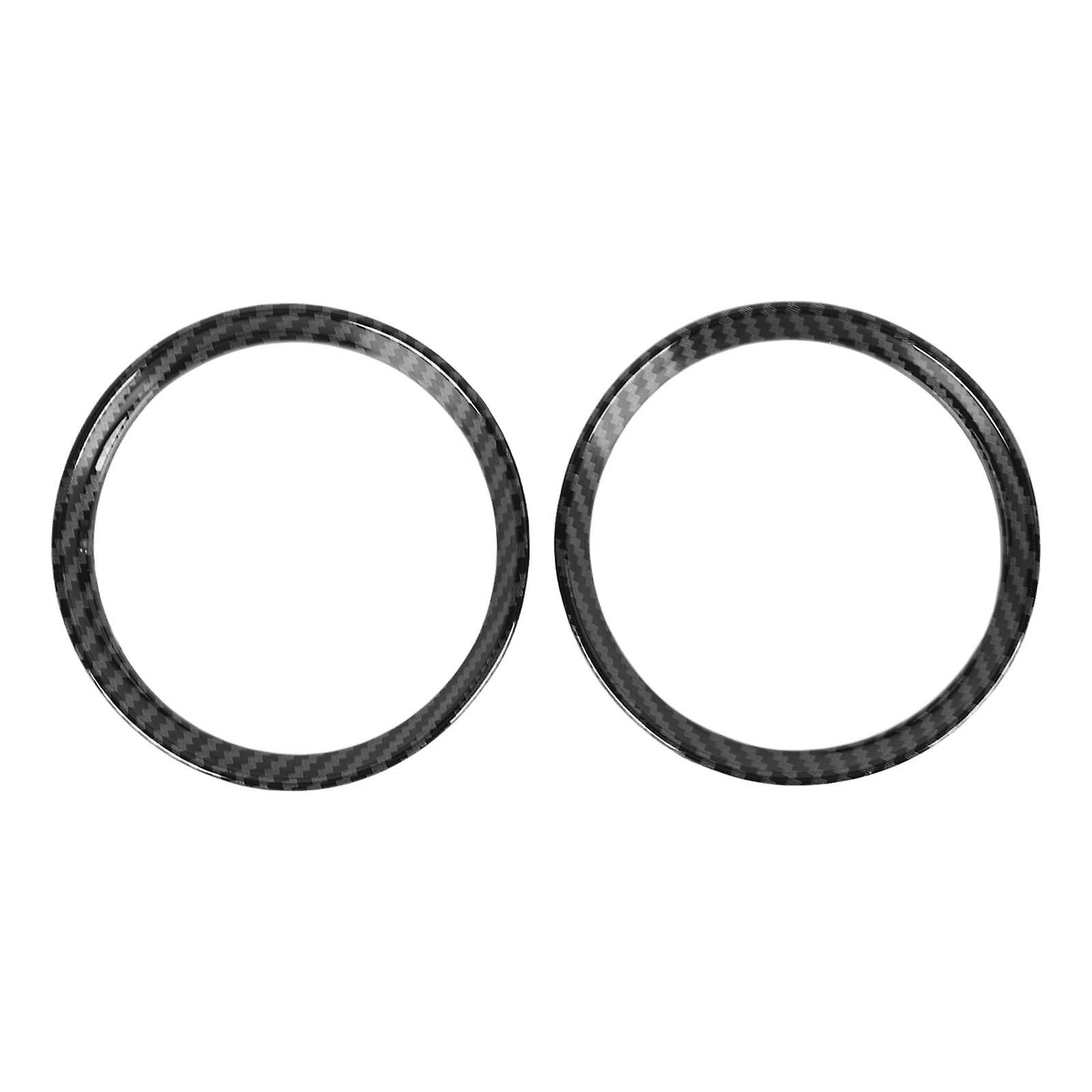 2Pcs Cup Holder Panel Frame Carbon Fiber Pattern Anti Scratch for Cooper R54 R55 R56 R60