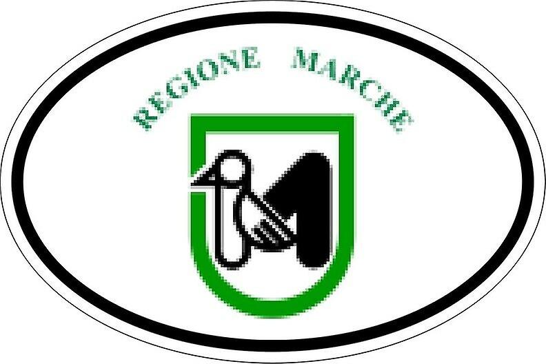 Sticker sticker oval oval flag code country Italy marches