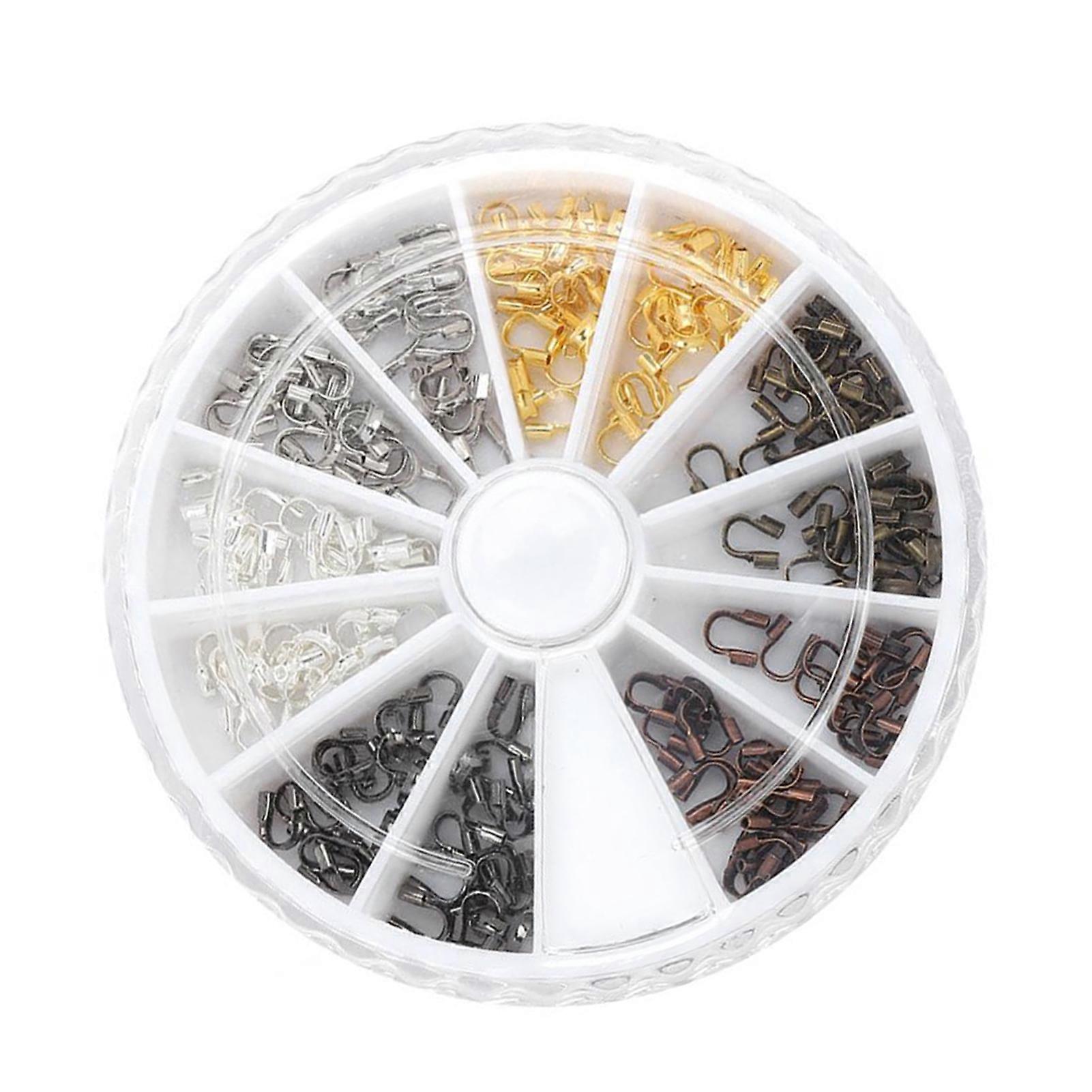 120 Pcs Alloy Wire Guards 5mm, Multi-Color with Storage Box