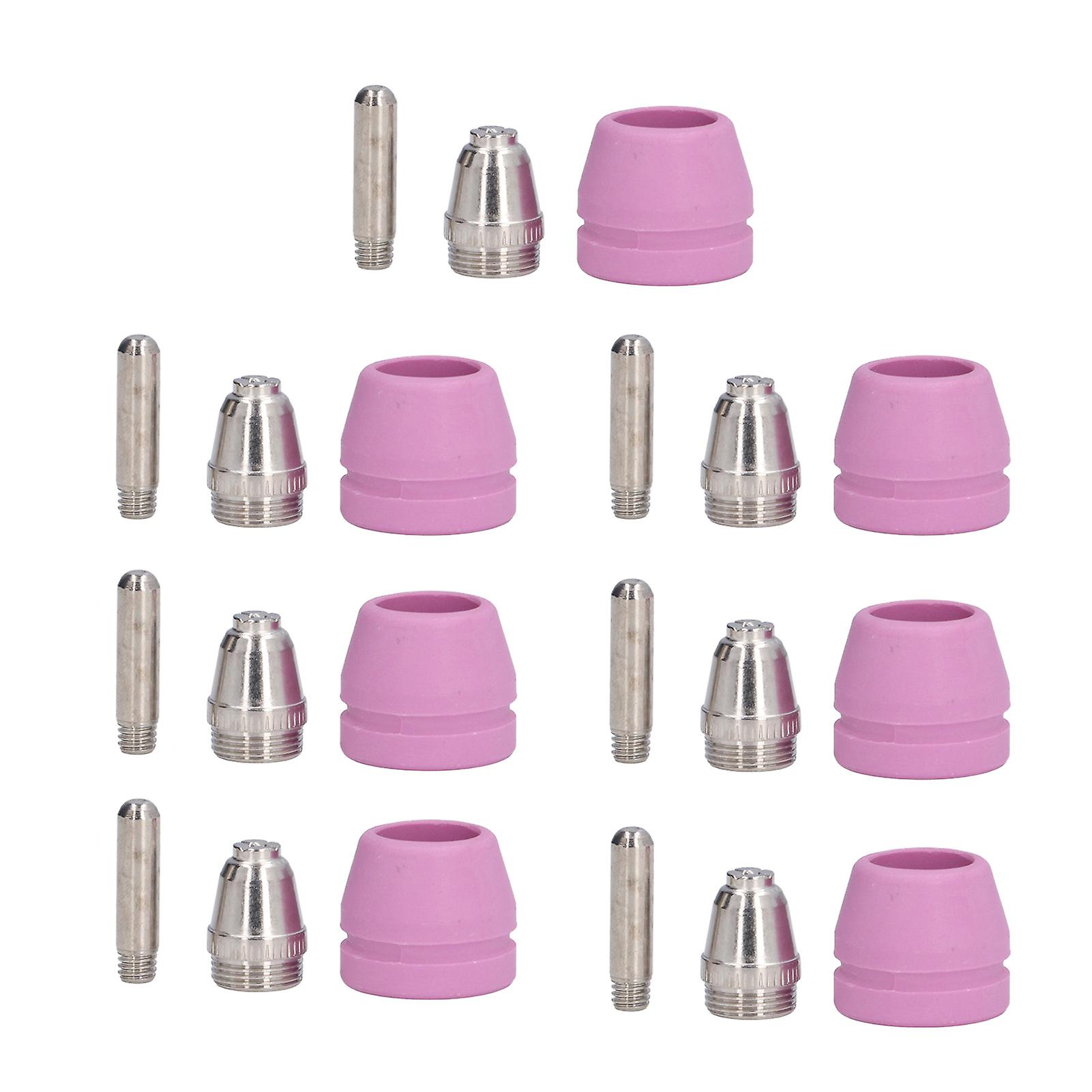 21Pcs/Set Plasma Cutter Torch Consumables Electrode Nozzle Cups Kit for SG‑55 AG‑60 WSD‑60