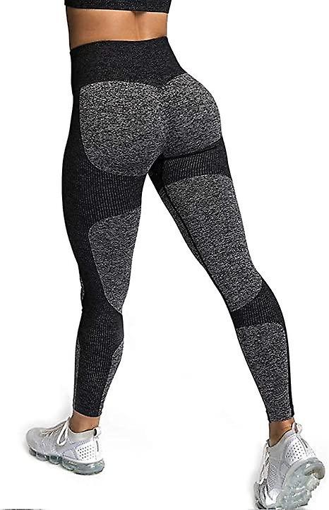 Women's High Waisted Yoga Pants - Basic (M-Black)