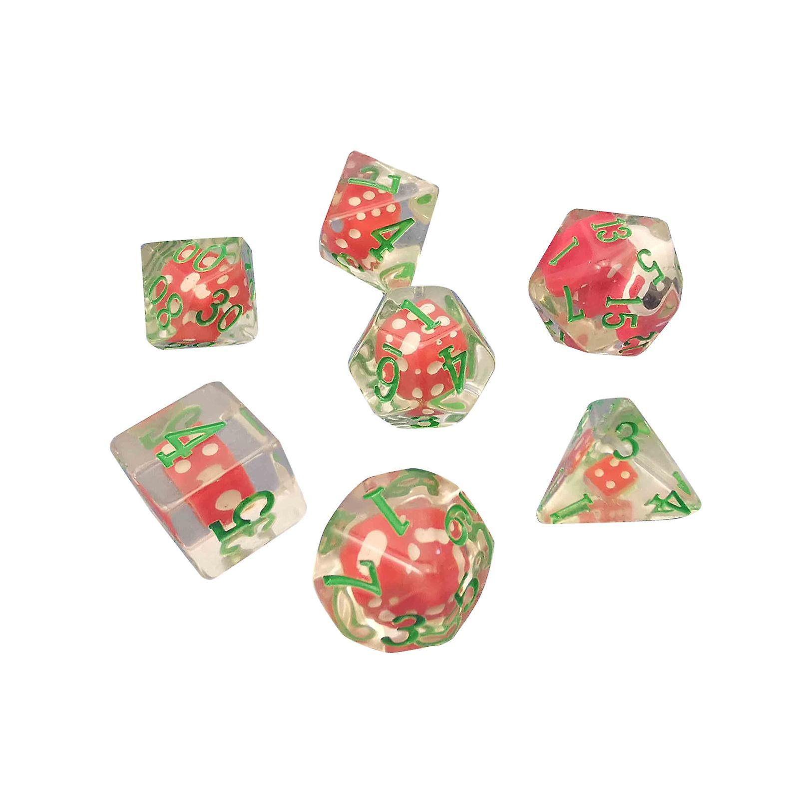 7 Pieces Polyhedral Dice Set Multi Sides Dice Kits Travel Game Portable Role Playing Toy Table Game for Party Birthday Adults