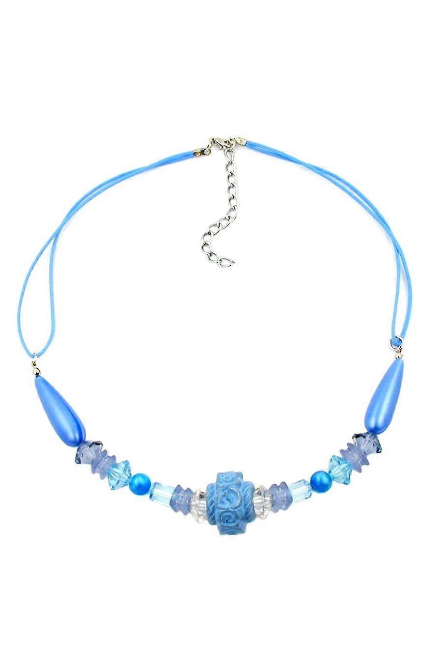Necklace Blue Tones Various Beads - Gl00542