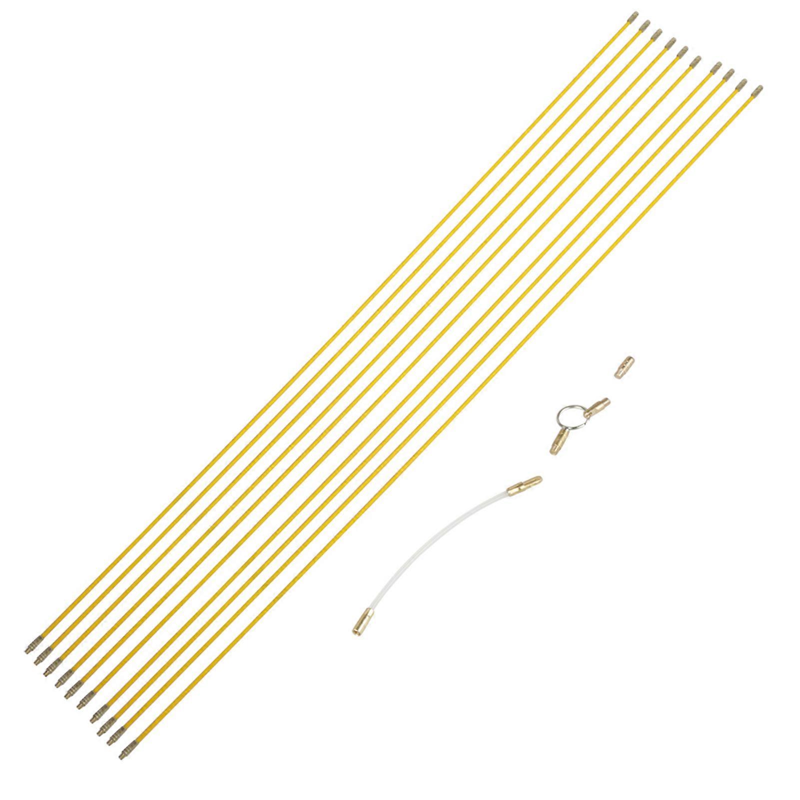10pcs 4mm (100cm) Fiberglass Electrical Cable Push and Pull Kit