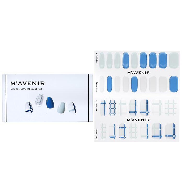 Mavenir Nail Sticker - # Navy Crossline Nail 32pcs