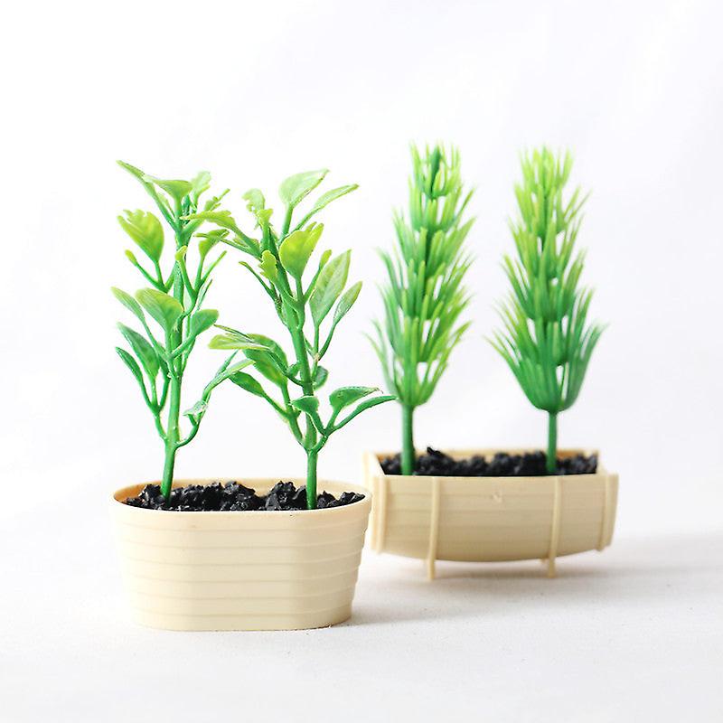 ミニチュア家具おもちゃ人形ハウスDIYデコレーションアクセサリーミニグリーン植物ツリー鉢植え植物