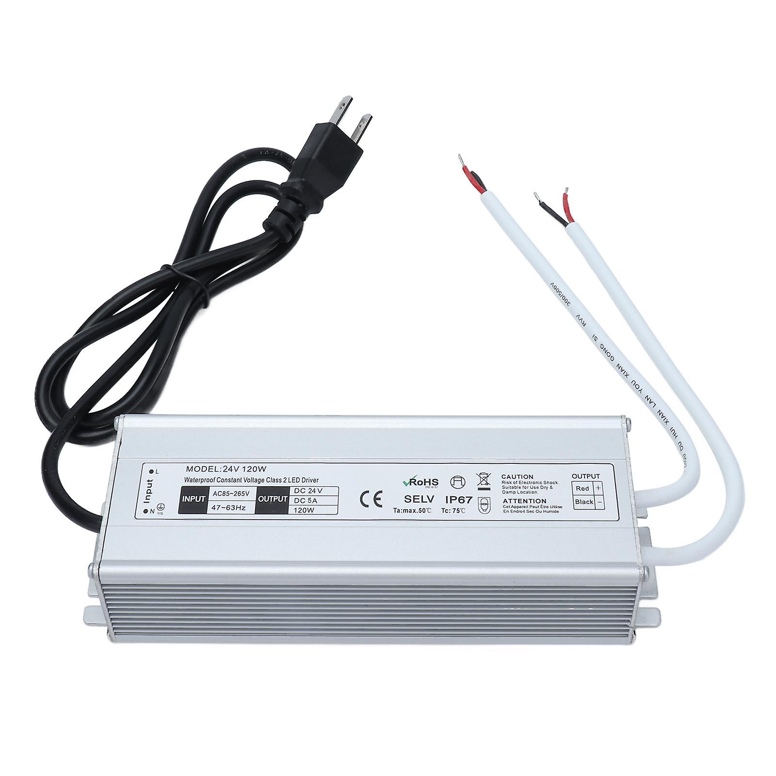 LED Driver Waterproof IP67 Constant Voltage Power Supply Transformer Adapter 120W