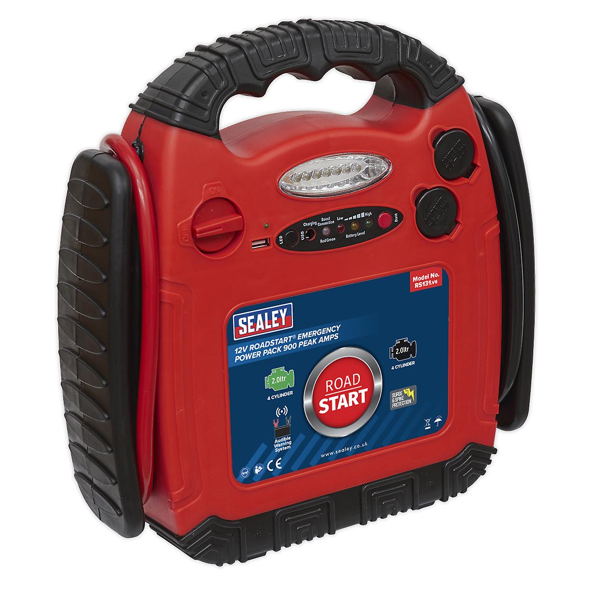 Sealey Rs131 Roadstart 非常用電源パック 12 v 900 ピーク アンペア