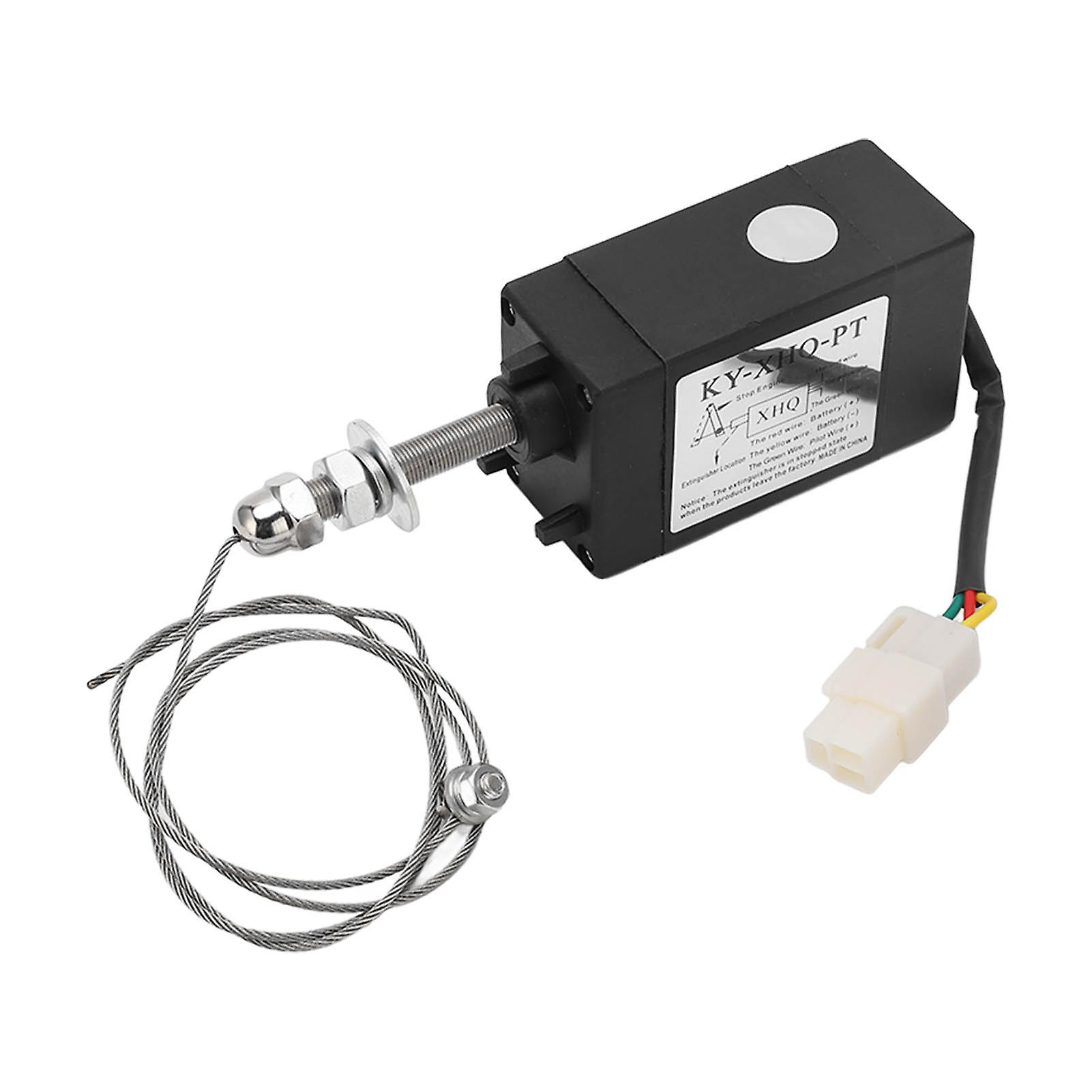 Diesel Engine Stop Solenoid Valve Servo Motor Control Generator Shutdown Solenoid Valve Power On NO 12V 