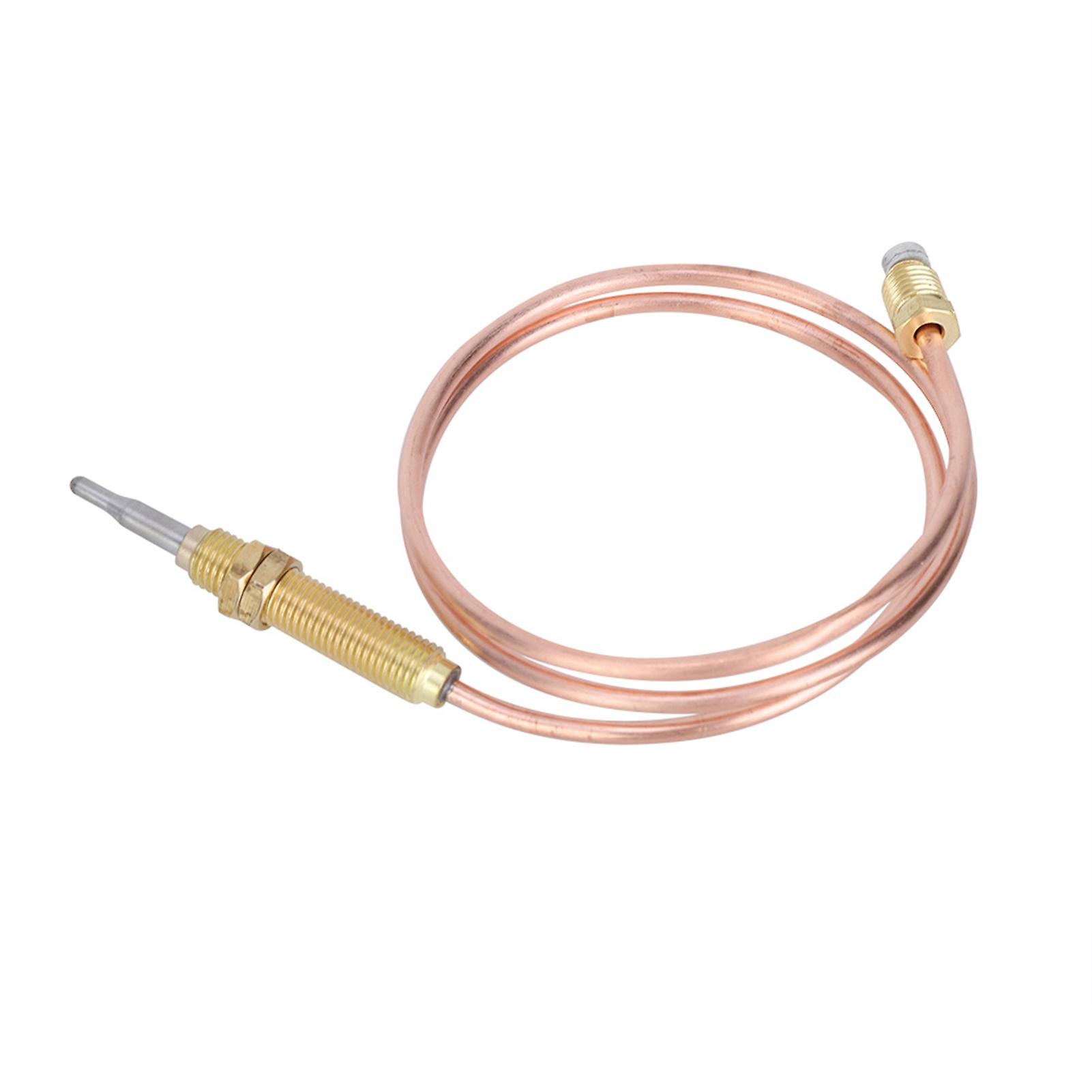 M8 Thread Thermocouple, Thermocouple Temperature Probe Sensor 600mm, Fireplace Thermopile Replacement for Gas Stoves, Oven, Water Heater