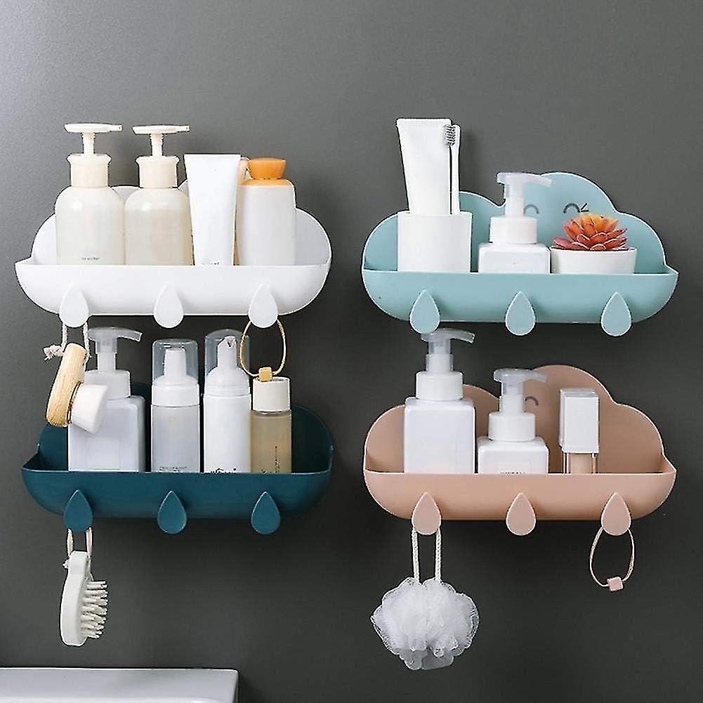 Cloud Shaped Wall Shelf for Kitchen, Bath, Bath, Soap, Towels - Color: Pink
