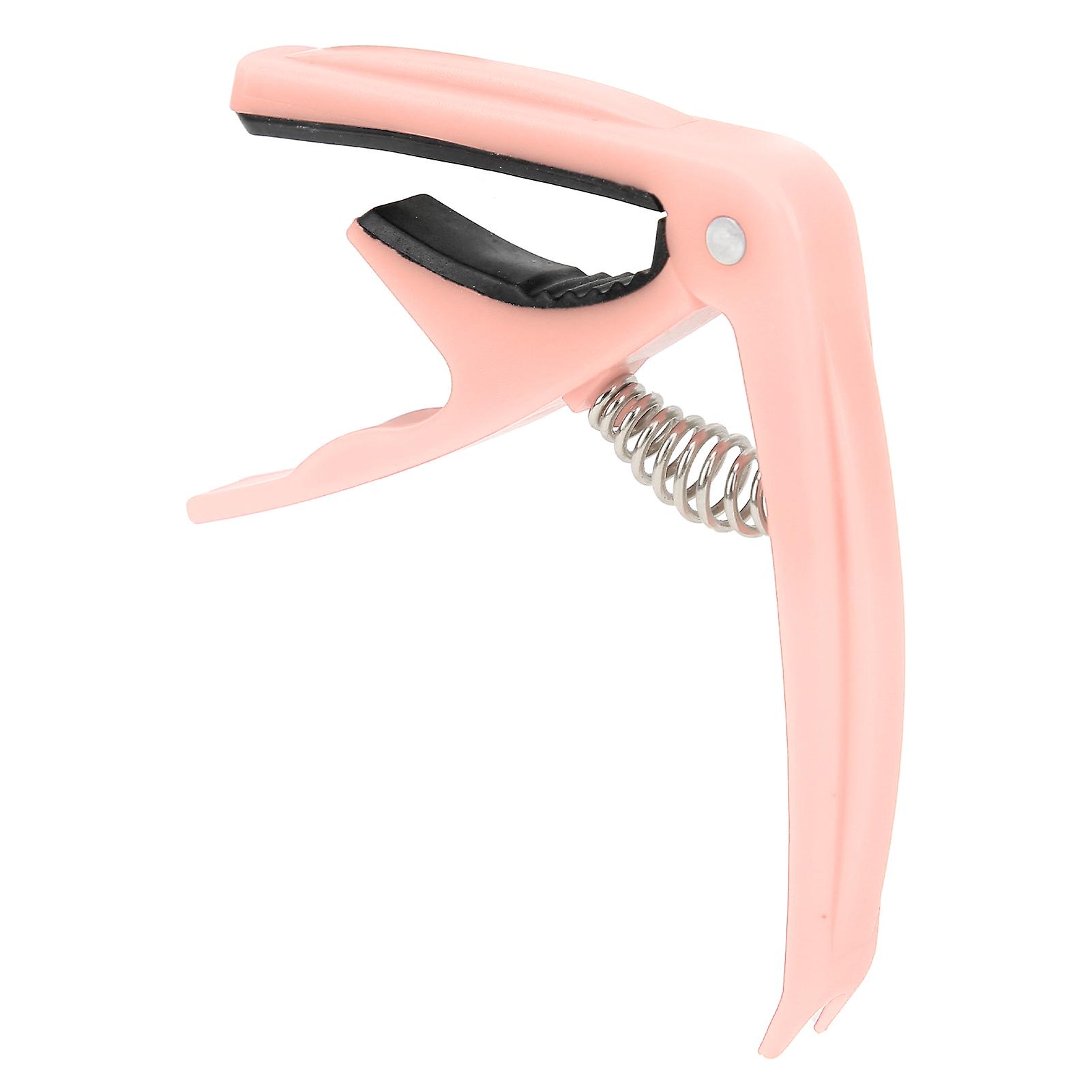Light Pink Guitar Capo ABS Shell with Spring Clamping Tuning Tool