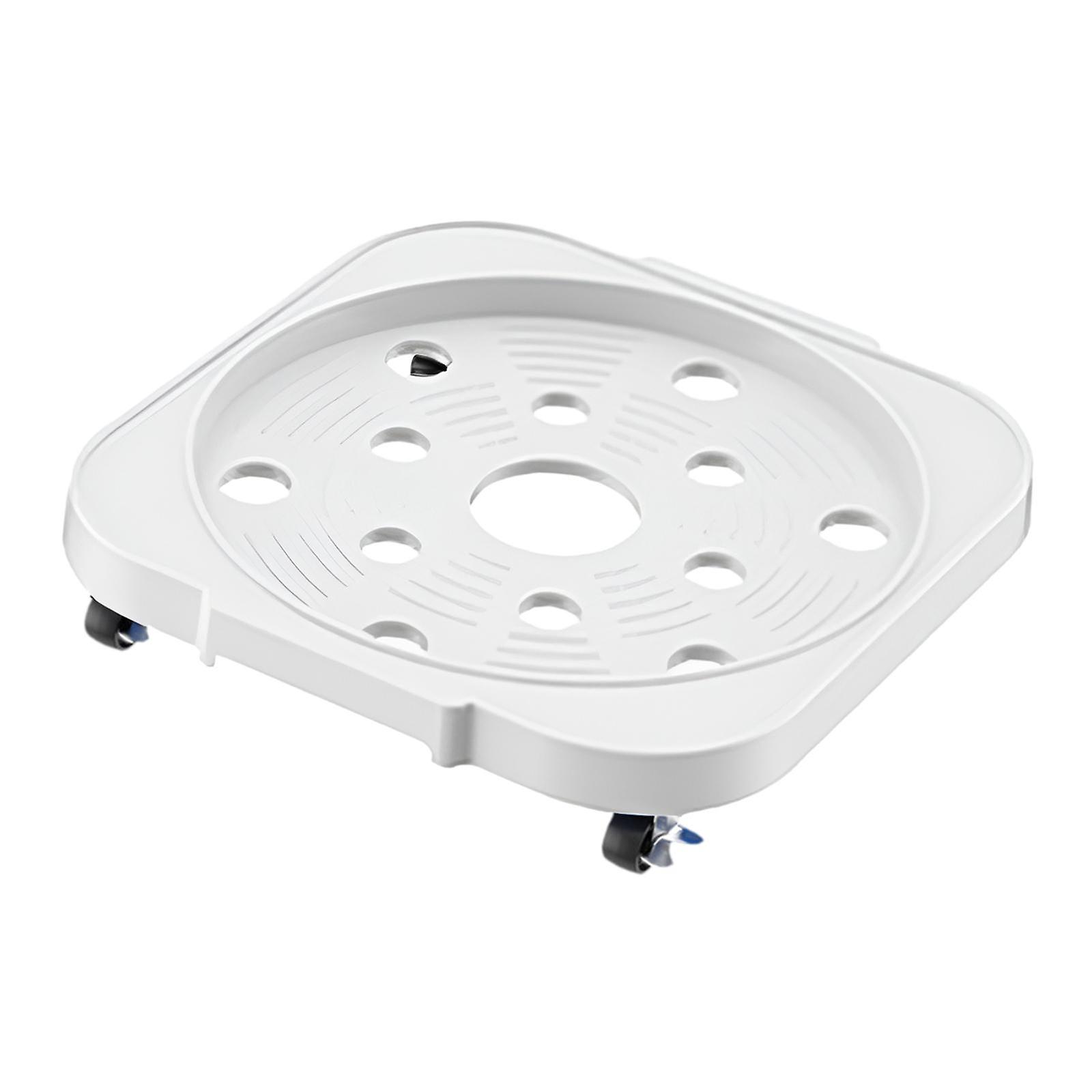 Movable Propane Cylinder Base Stabilizing Base with Wheels for Potted Plants White