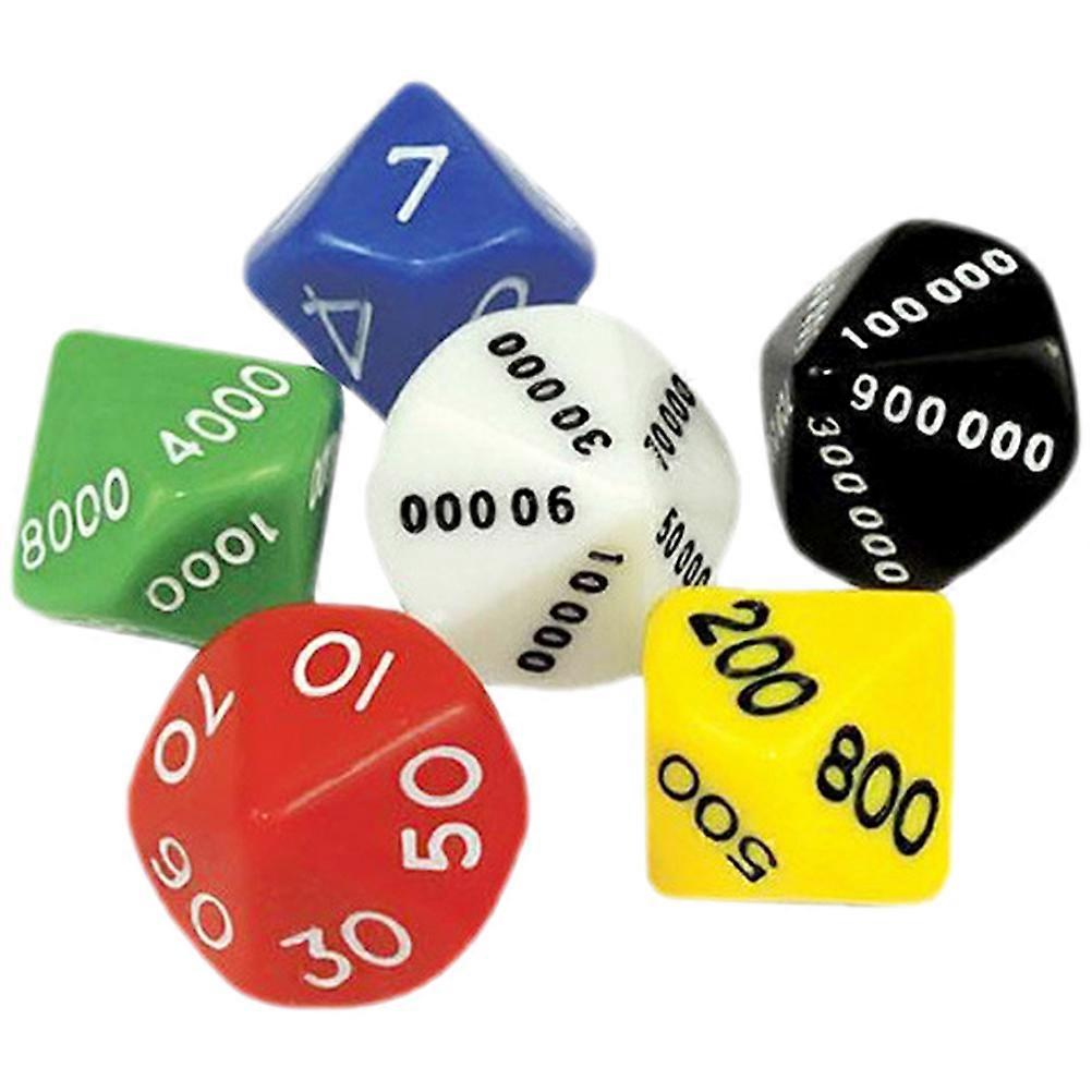 6Pcs Game Dice Party Dice Game Numbered Dice Funny Game Dice Party Dice Props