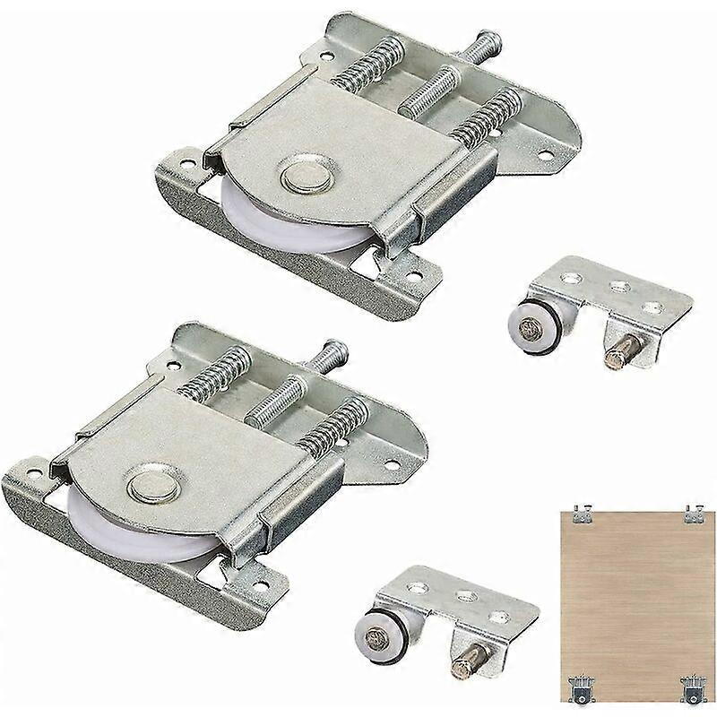 Closet Door Sliding Wheels Nylon Sliding Door Rollers Caster Sliding Door Closet Sliding Door Parts Furniture Pulley Wardrobe Closet Cabinet 2 Pieces