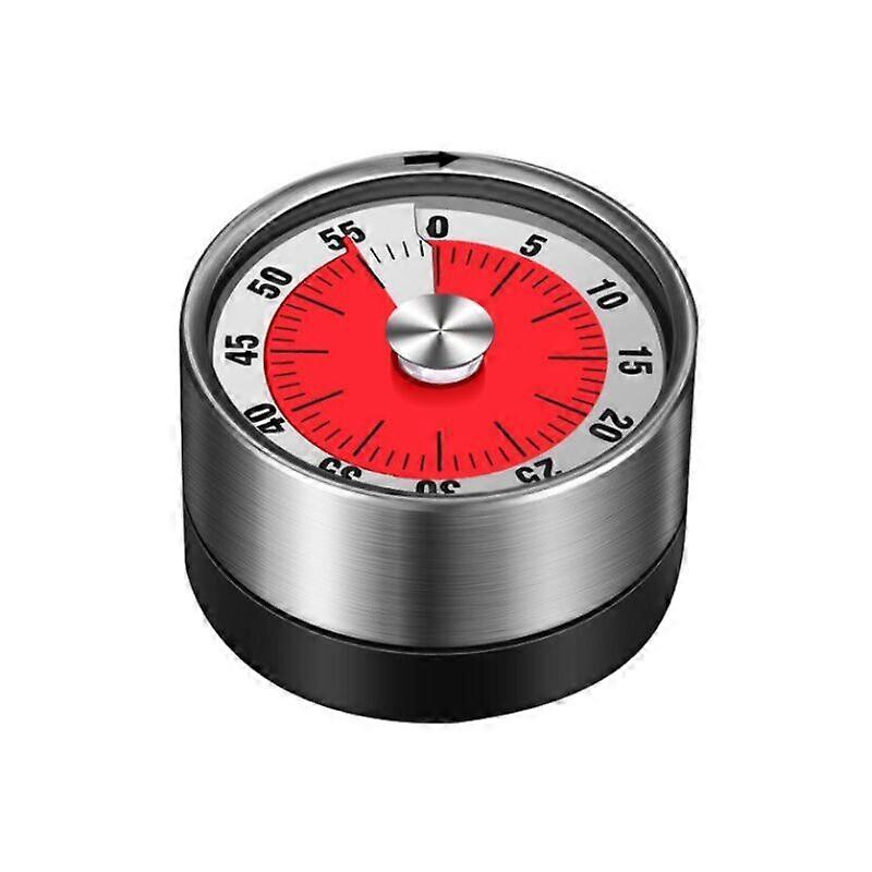 Mechanical Kitchen Timer White Kitchen Time Manager Magnetic Kitchen Timer Rotating Stainless Steel Countdown