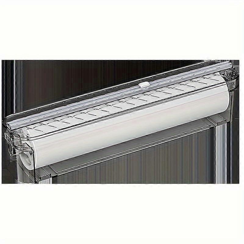 PET磁気壁掛け式リングフィルムカッター、カッティングエッジ付き大容量フードラップディスペンサー - 食品接触安全保管オーガナイザーボックス