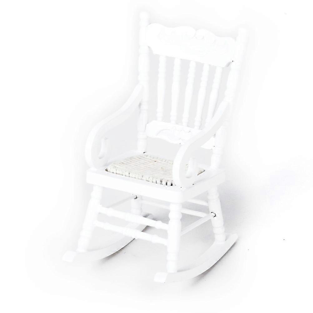 Accessoires de table 1/ 12 Rocking Chair Miniature Table Miniature Wooden Rocking Chair Modèle Mini Furniture