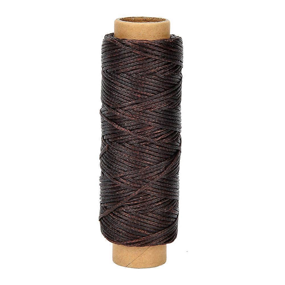 50 Meters/Roll 150D/16 Leather Craft Flat Sewing Thread Hand Stitching Waxed Thread(Deep Brown)