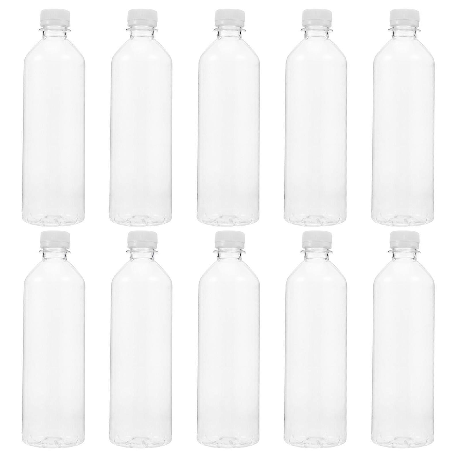 10 Pcs 500ML Juice Bottles Drink Bottles Creative Water Bottles (Transparent)