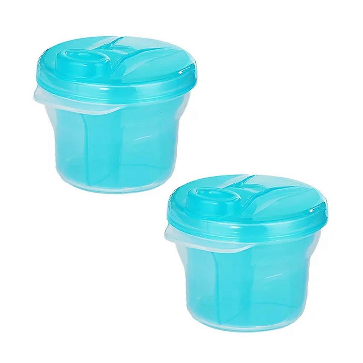 Infant Formula Dispenser, Portable Handle, Formula Container for Travel, Daycare and Outdoor Activities, Blue