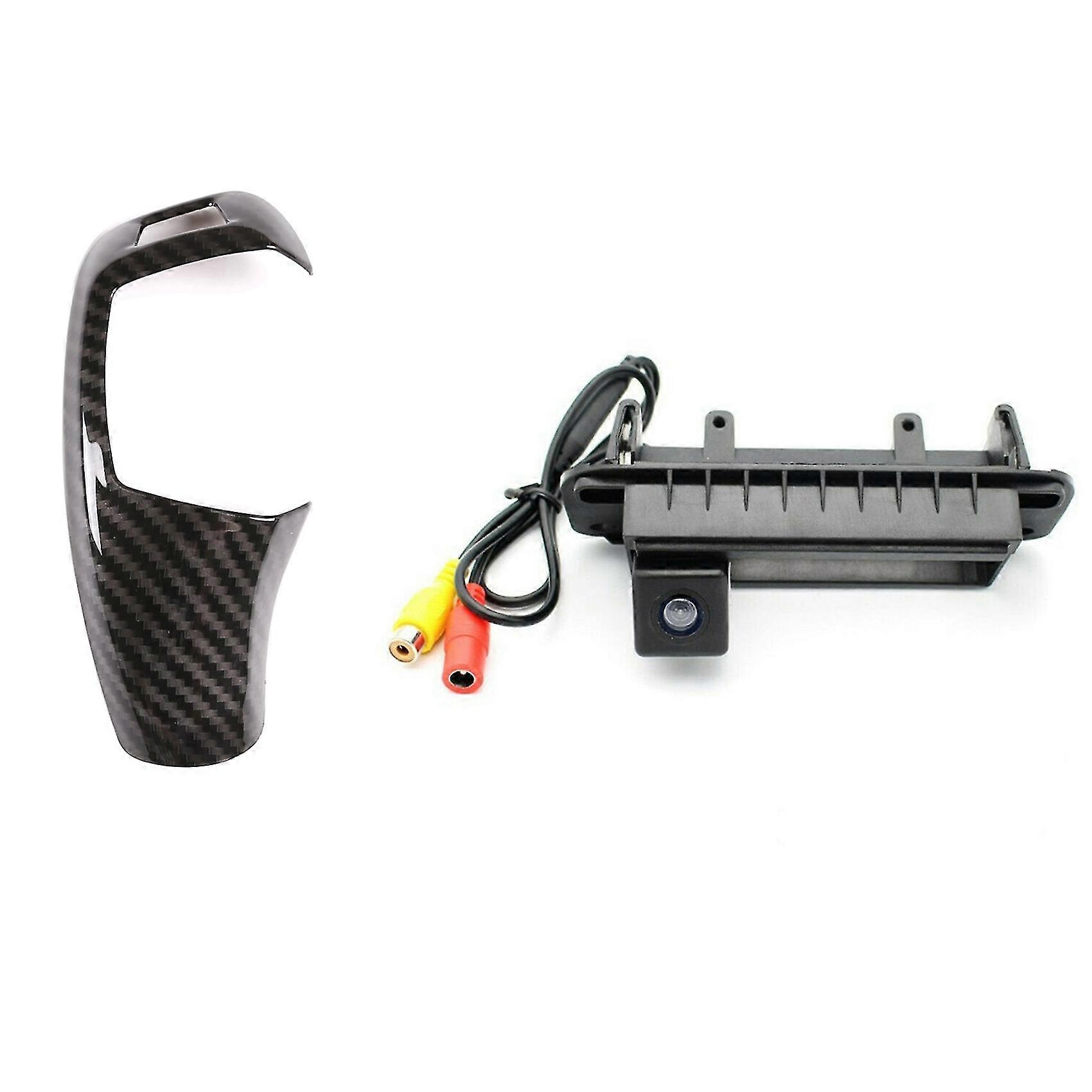 2 Set Car Accessories: 1 Pcs Car Right Drive Gear Shift Knob Cover 1 Set Car Rear View Camera Rev