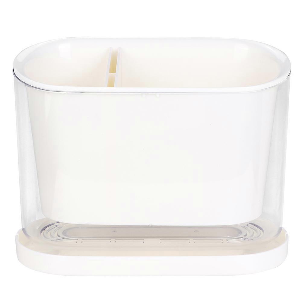 Kitchen Tableware Chopsticks Spoon Fork Draining Rack Organizer Storage Cutlery Holder(White)