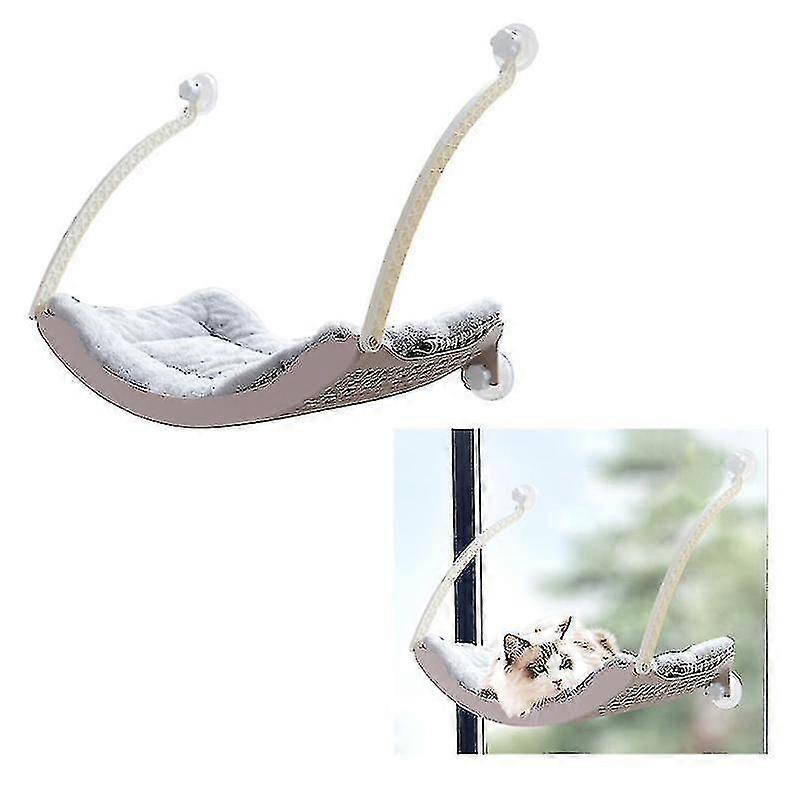 Cat bed wall suction cups pet hammock window perch resting seat space saving