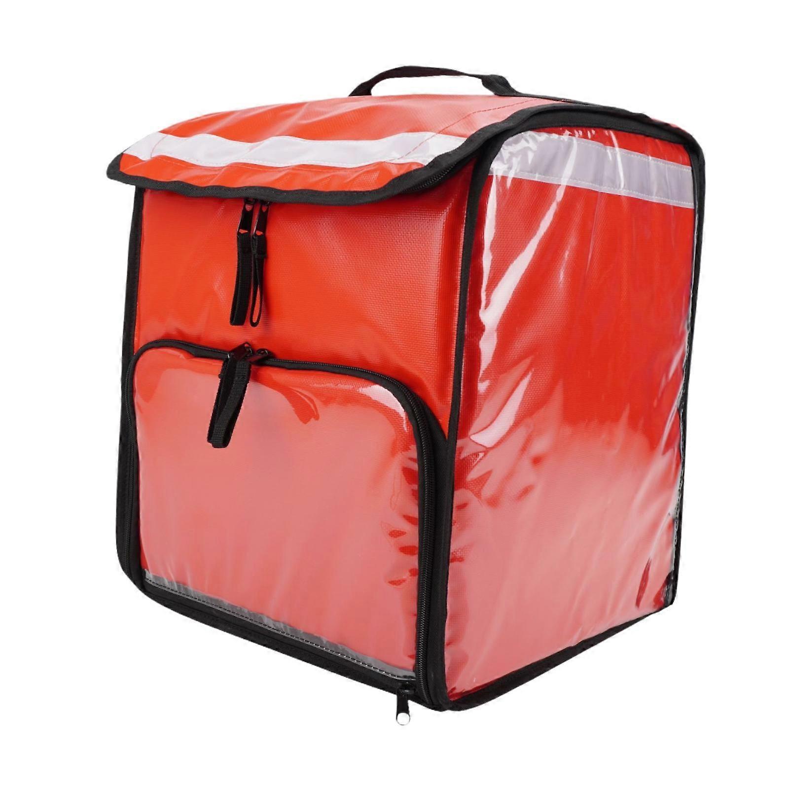 madlevering rygsæk 50l isoleret madleveringspose til bilrejser picnic rød