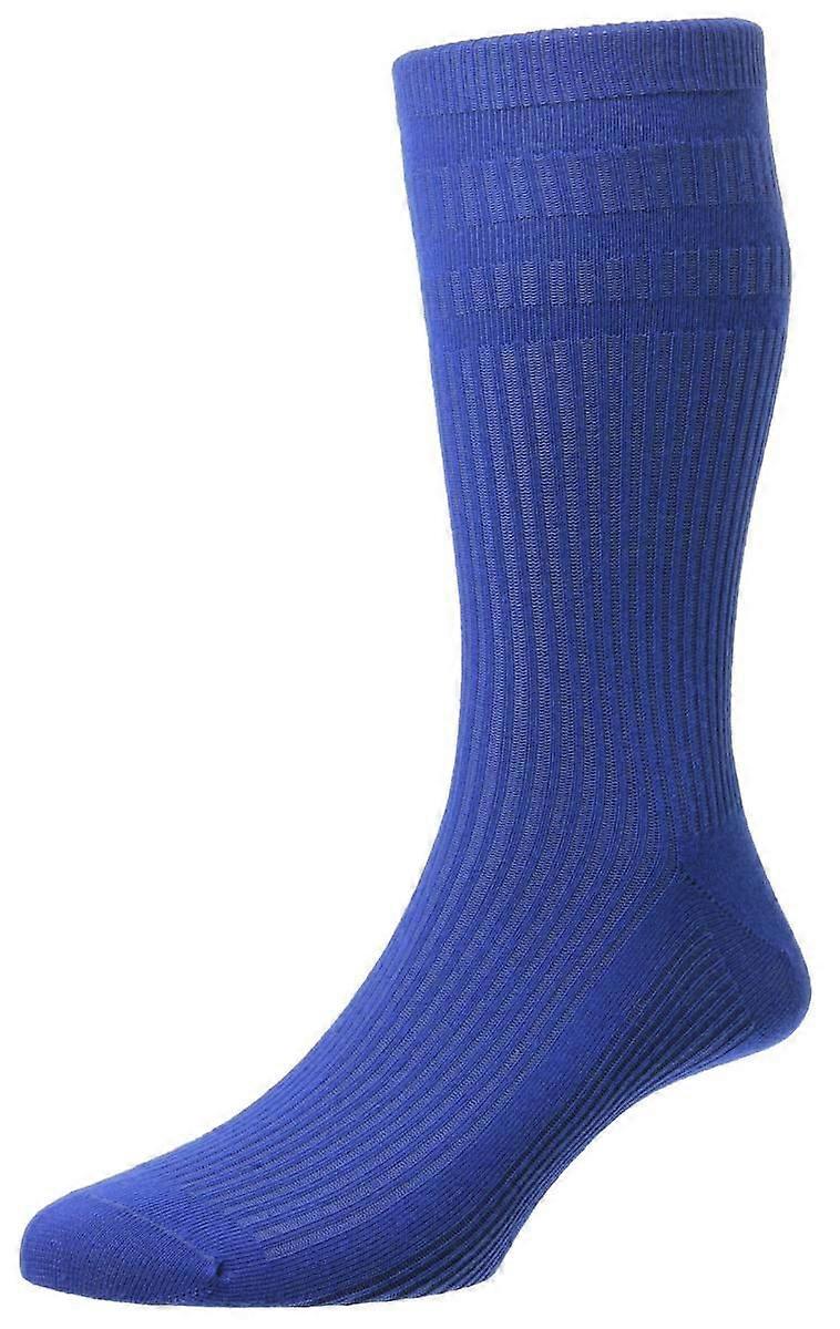 HJ Hall Original Cotton Softop Socks - Olympian Blue