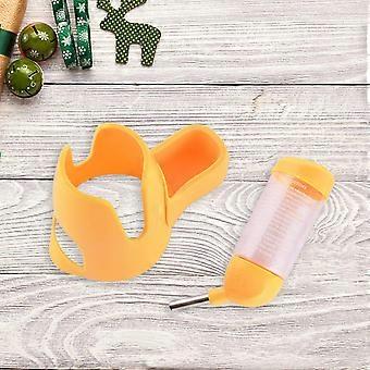 Waterdispenser Voor Kleine Huisdieren, Hamster, Cavia, Konijn, Rat, Fret, Gerbil, Chinchilla, 125Ml, Geel