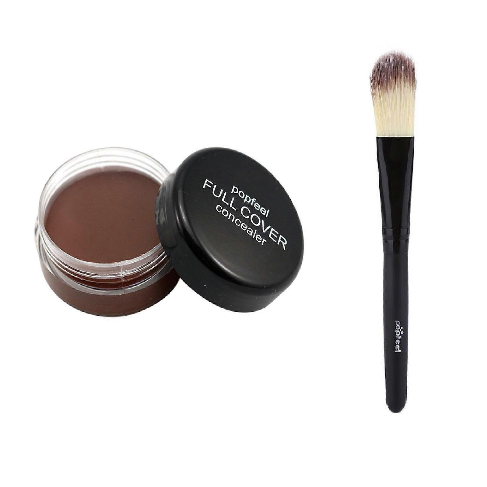Face Foundations Conceale Dark Circles Isolation Concealer Cream 5 Colors With Foundation Brush