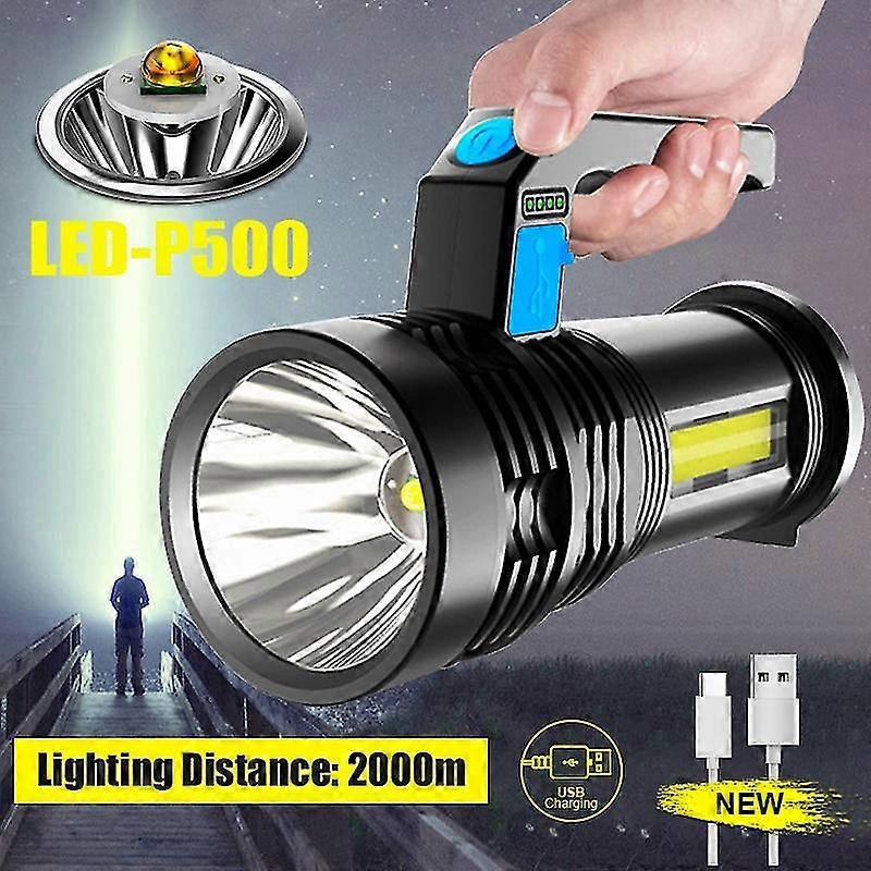 Rechargeable Handheld Flashlights Super Bright Portable Spotlight Searchlight For