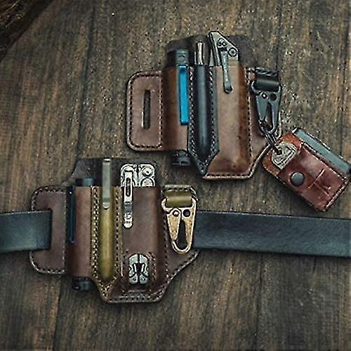Leather Belt Loop Waist Multitool Sheath, Edc Pocket Organizer