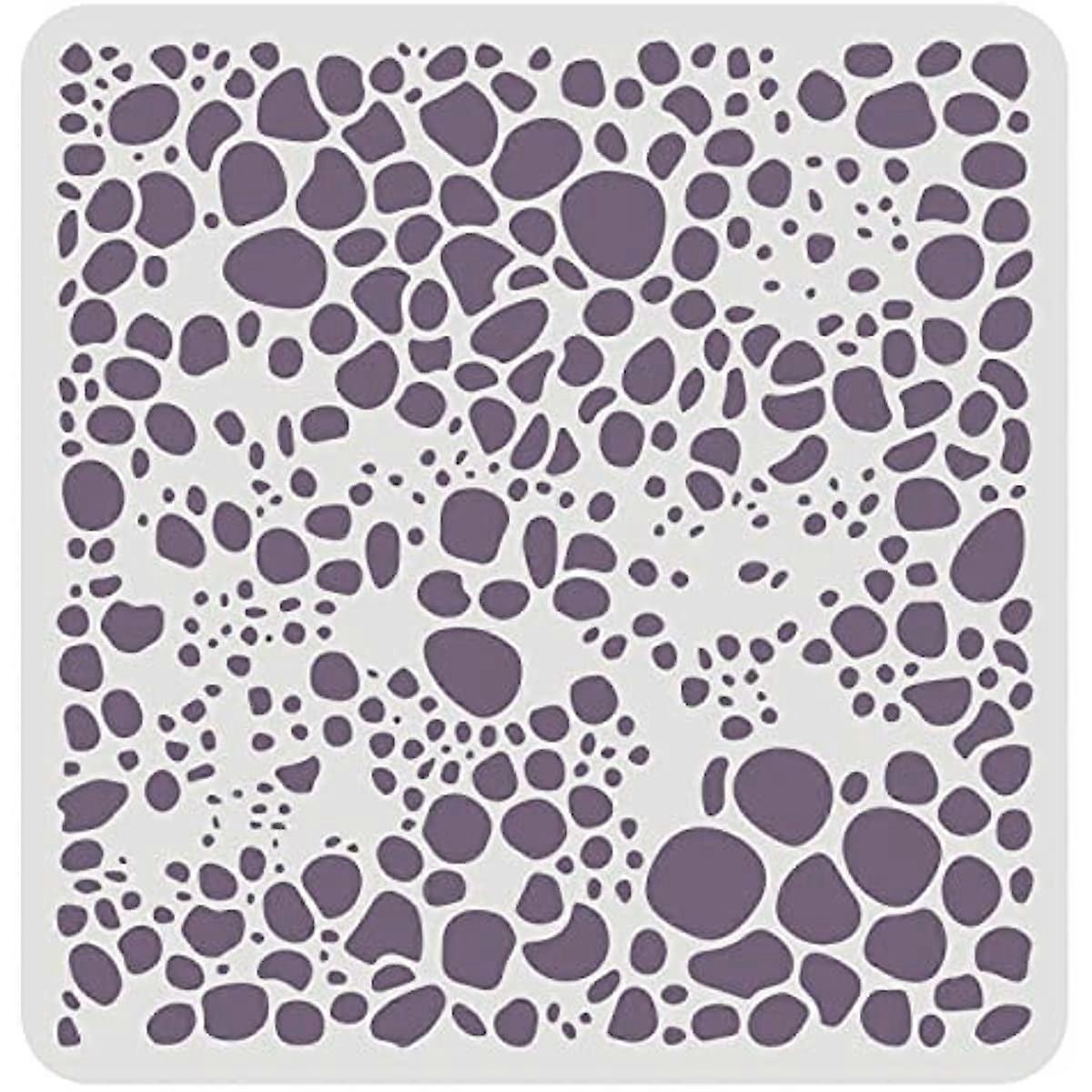 Cell Theory Stencil 11.8x11.8inch Reusable Cell Pattern Drawing Stencil Polka Dots Painting Stencil DIY Craft Round Dots Stencil for Painting on Wood