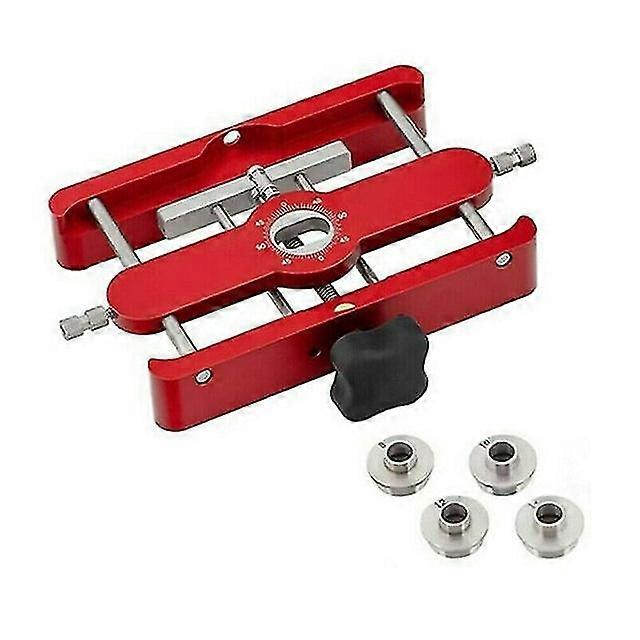 Precision mortising jig & loose tenon joinery jig 2 in 1 punch locator doweling red 180*180*23mm