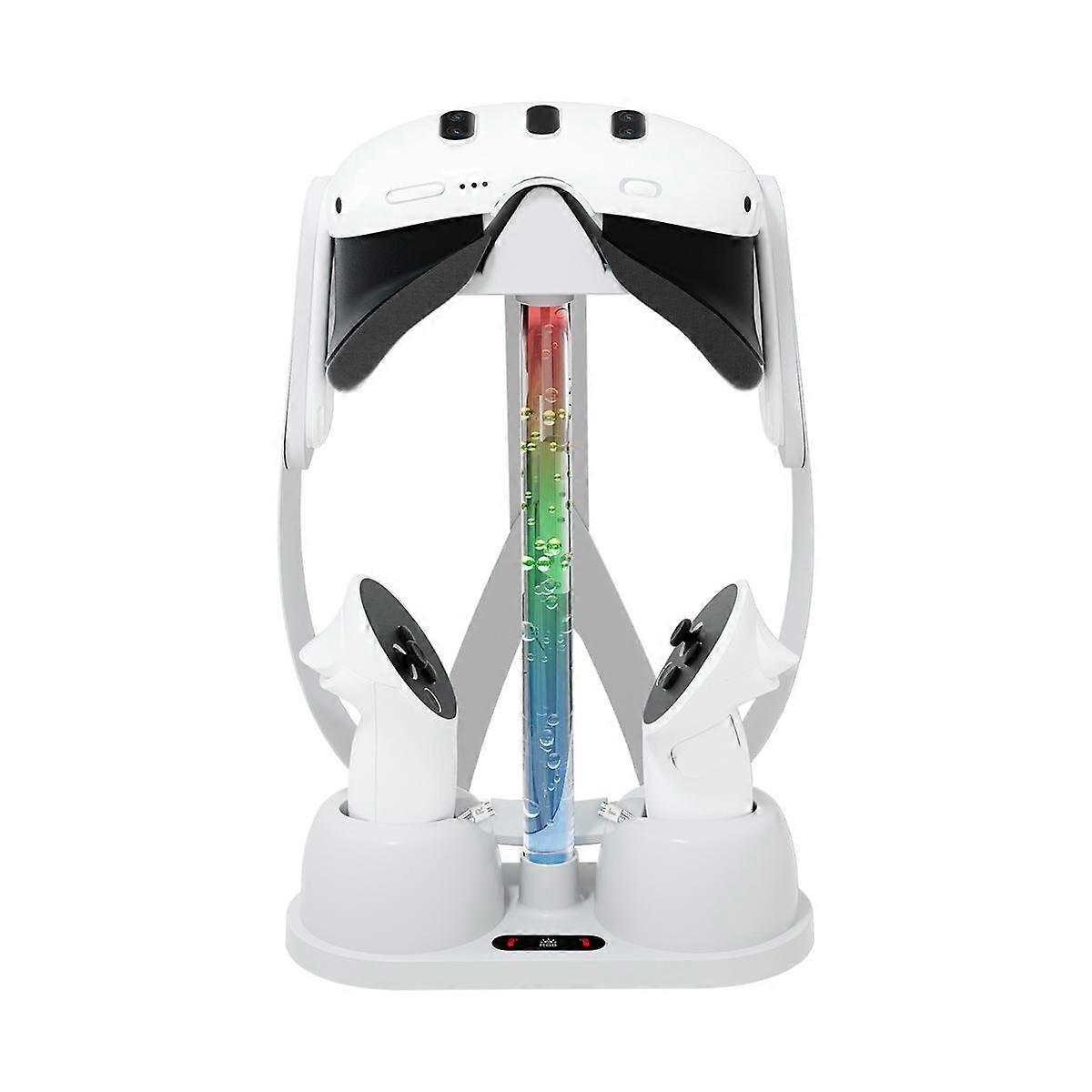 Charging Dock for 3 VR Headset Charging Stand Charger Station for 3 RGB Lights Storage Stand