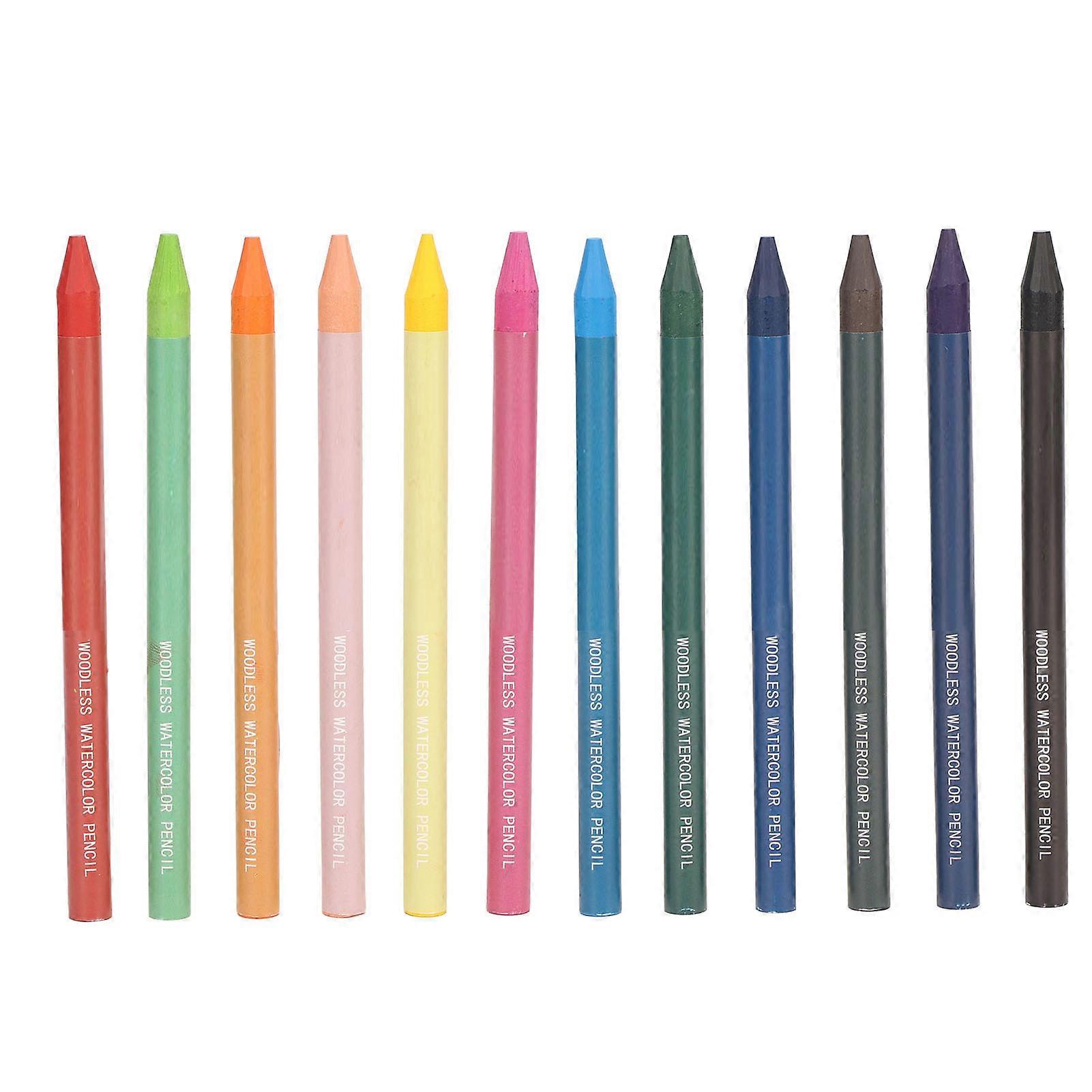 Colored Pencil Set 12 Colors Watercolor Core Water Soluble Eco Friendly DIY Painting Pencils for Artwork