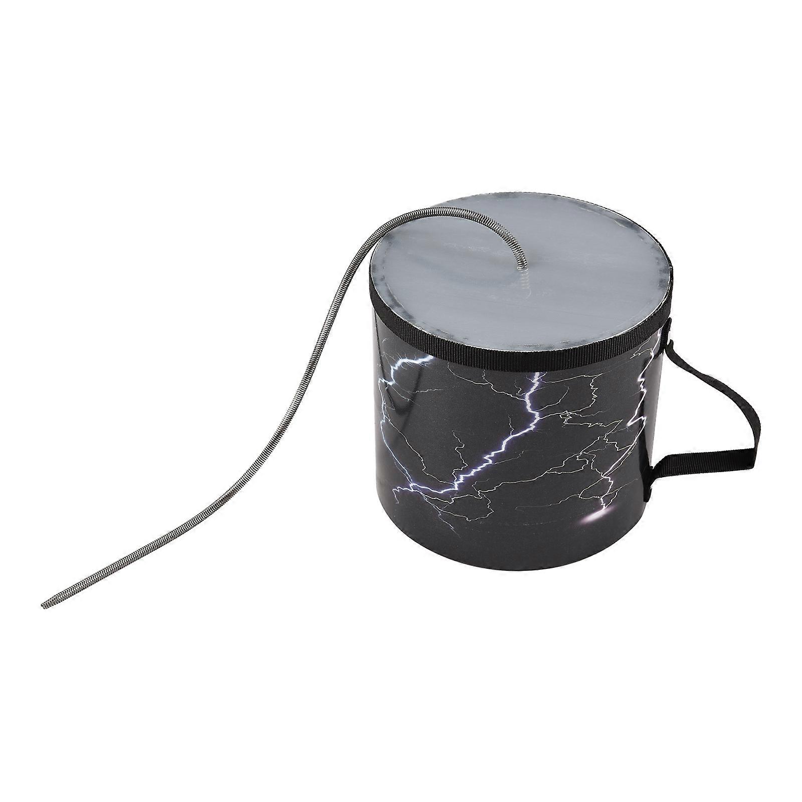 6 Inch Spring Drum Thunder Drum Sound Effect Instrument Wooden Lightweight Portable Thunder Tube Sound Maker Thunder Sound Simulation for Large Gather