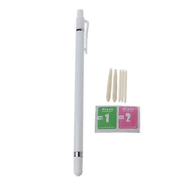 ZK-Fiber Optic Tip Precision Stylus Fine Tip Touchscreen Smartphones and Tablets with Universal Recycle Tip, White