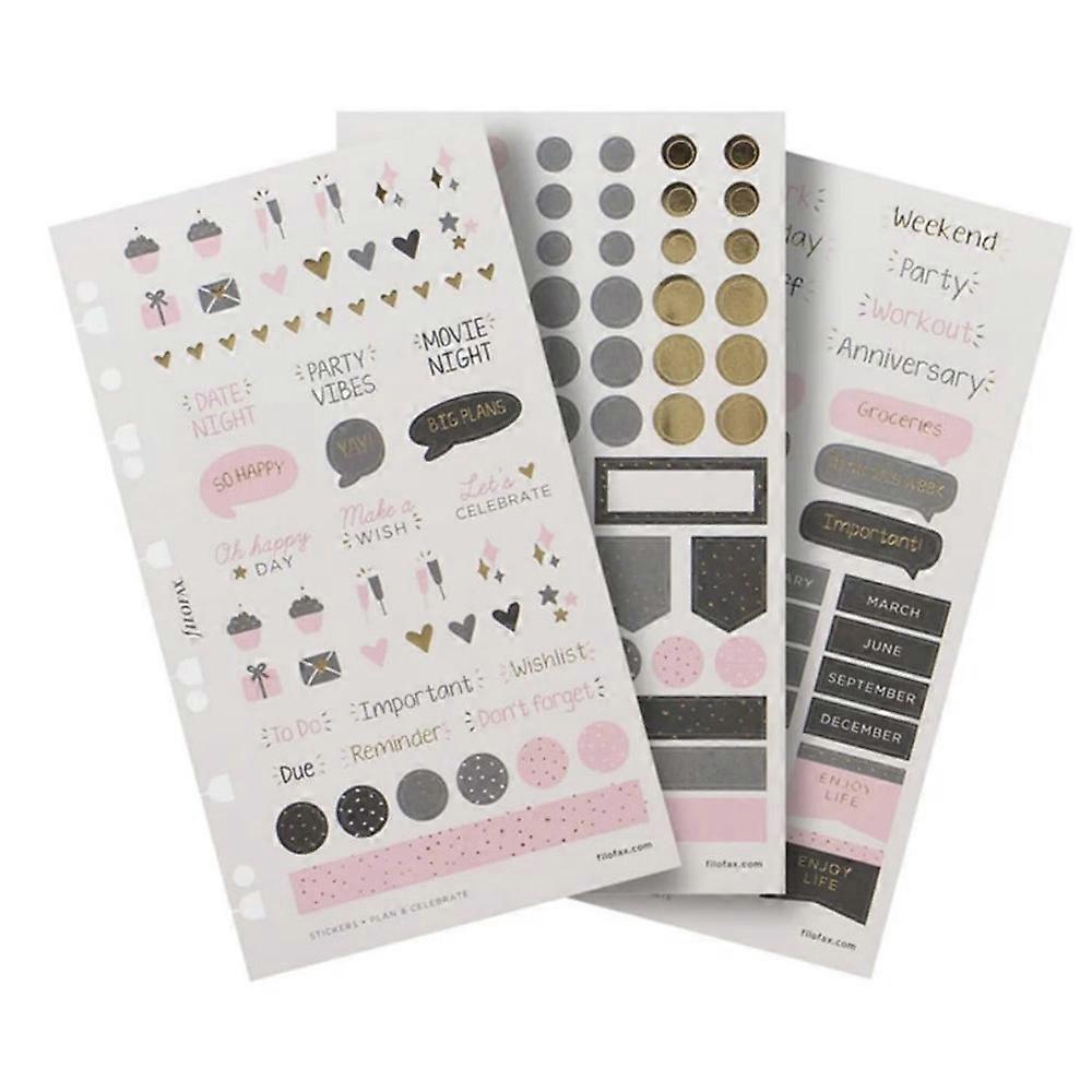 Filofax Stickers Confetti Design 6 Pieces Premium Quality and Stylish Stickers