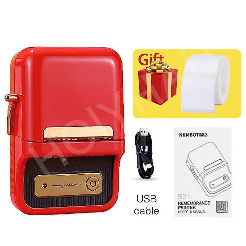 Niimbot B21 طابعة ملصقات طابعة بلوتوث لاسلكية حرارية محمولة تستخدم للباركود الملابس والمجوهرات الغذاء Niimbot B1