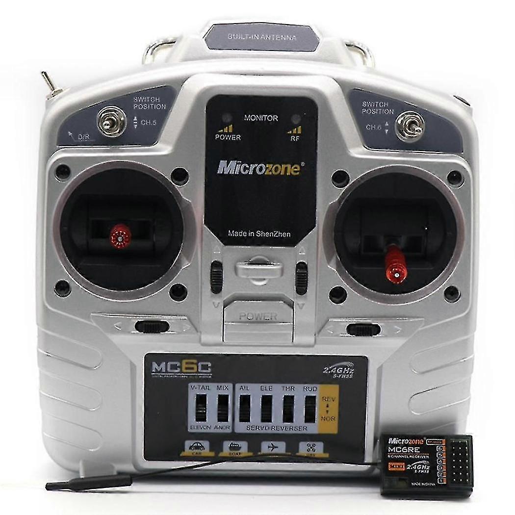 Microzone Mc6c 2.4g 6ch Controller Transmitter Receiver Radio System For Rc Airplane Drone Multirot